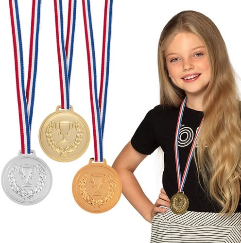 Medailles Goud, Zilver & Brons (6cm)