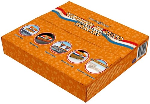 Oranje Versier Je Auto Set - 7 delig