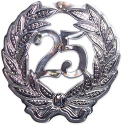 Wanddecoratie Krans 25 jaar Zilver (42x45cm)