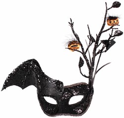 Oogmasker Halloween Zwart