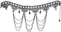 Halsband / Choker Kant Zwart (2)