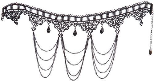 Halsband / Choker Kant Zwart (2)