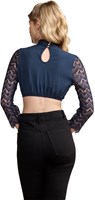 Dirndl Blouse Dafina Blauw (achterkant)
