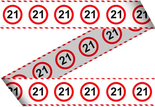 Markeerlint 21 Jaar Verkeersbord