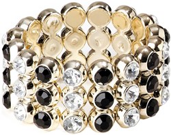 Armband Bling Kleine Diamanten Zwart-Zilver 