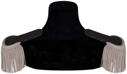 Epauletten Luxe Zwart-Zilver - 2st