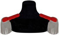 Epauletten Luxe Rood-Zilver - 2st