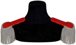 Epauletten Luxe Rood-Zilver - 2st