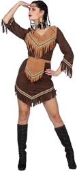 Indiaanse Dame Luxe Bruin  