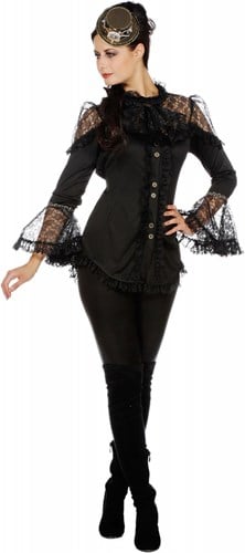 Blouse Victoria Zwart Luxe voor dames
