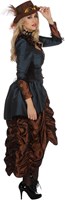  Damesjurk Steampunk Blue Luxe (zijkant)