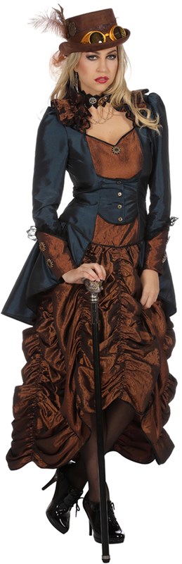 Damesjurk Steampunk Blue Luxe