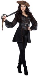 Dames Piraten Jas Skull Zwart
