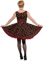 Dameskostuum Rockabilly Jurk Cherry - Jaren 50 (achterkant)