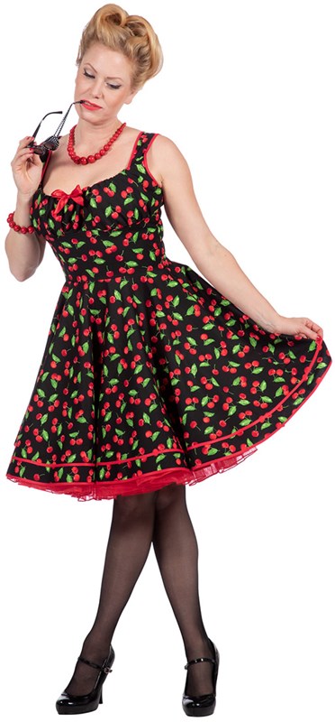 Dameskostuum Rockabilly Jurk Cherry - Jaren 50
