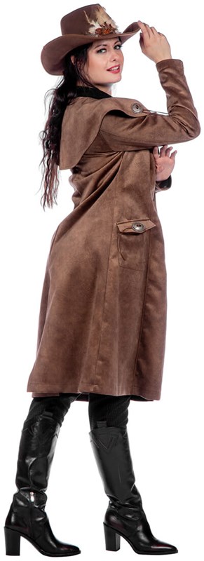 Cowboy Jas Dames Authentic Western Bruin (zijkant)