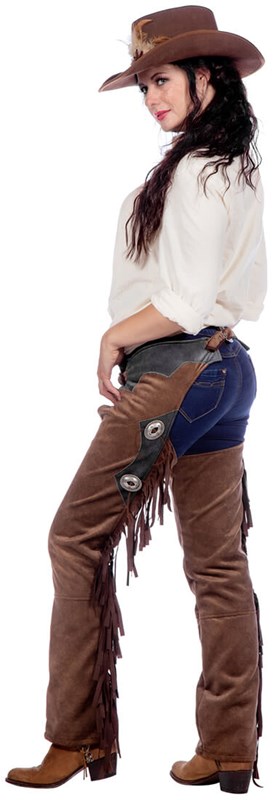 Cowgirl Chaps Authentic Western (zijkant)