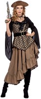 Piraten Jurk Dames Taupe Luxe