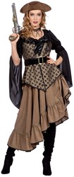 Piraten Jurk Dames Taupe Luxe
