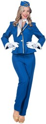 Stewardess Outfit Blauw