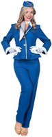 Widmann Stewardess verkleed hoedje - blauw - dames | Fun en Feest