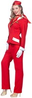 Stewardess Outfit Rood (zijkant)