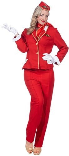 Stewardess Outfit Rood