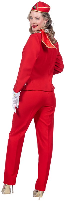 Stewardess Outfit Rood (achterkant)