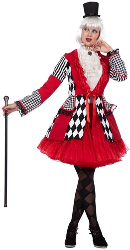 Carnavalsjas Dames Rood-Wit-Zwart