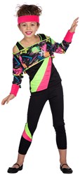 Retro Jaren 80 Aerobic Outfit voor meisjes
