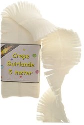 Crepe Guirlande Wit 5mtr