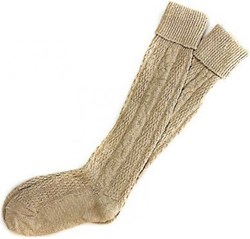 Oktoberfest Kniekousen Multi Beige (30% wol) 
