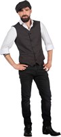 Peaky Blinders Vest Bruin-Zwart met Pet - Jaren 20
