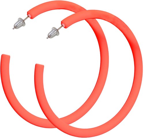 Oorringen Neon Oranje