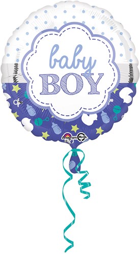 Folieballon Geboorte - Baby Boy (43cm)