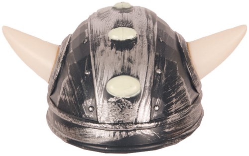 Viking Helm Zilver met Hoorntjes