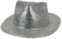 Hoed Borsalino Glitter Zilver