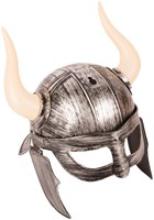 Viking Helm Warrior Zilver met Hoorns