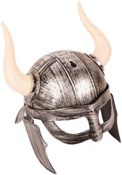 Viking Helm Warrior Zilver met Hoorns