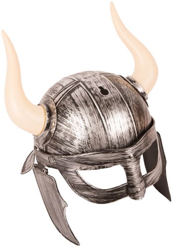 Viking Helm Warrior Zilver met Hoorns