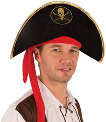 Hoed Piraat zwart