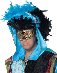Venetiaans Masker Craquelé Zwart
