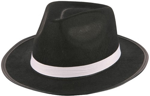 Hoed Al Capone Vilt Zwart
