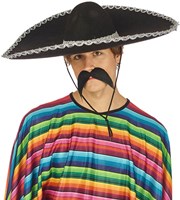 Sombrero Zwart Vilt (60cm) (voorbeeld)