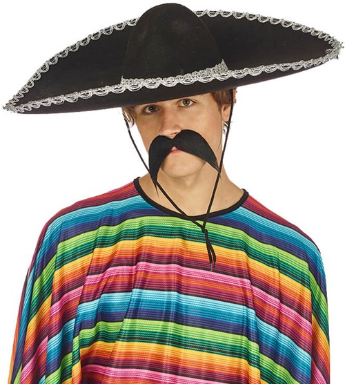Sombrero Zwart Vilt (60cm) (voorbeeld)