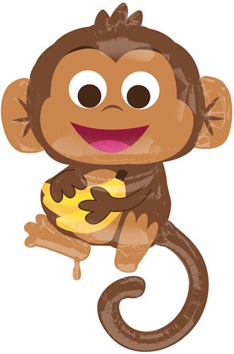 Folieballon Happy Monkey/Aap (91cm)