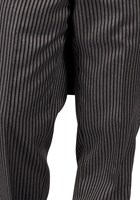 Herenbroek Zwart met Grijze Streep-3