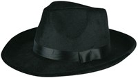 Hoed Borsalino Velours Zwart(Gangster)