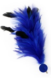 Verenpluim Blauw 30cm Buigbaar met Speld en Clip