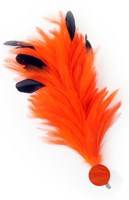 Verenpluim Oranje 30cm Buigbaar met Speld en Clip